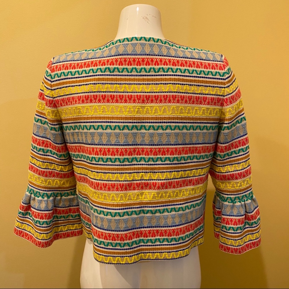 Kidman Stripe Ruffle Cuff Jacket - Multicolor - Picture 7 of 8